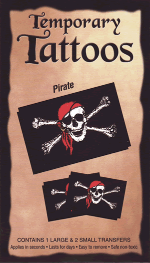 Pirate Temporary Tattoo Pirate Temporary Tattoo